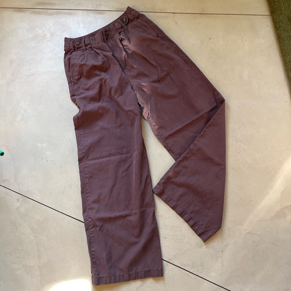 Madewell Harlow Wide Leg Pant Chocolate raisin - Picture 2 of 7